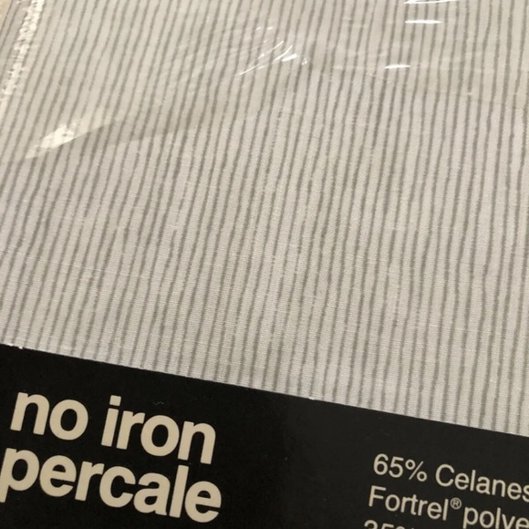 Vintage Marimekko by Dan River Twin Flat Sheet. Gray and White Stripes New - Picture 2 of 6